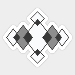 Black and White Diamonds Sticker